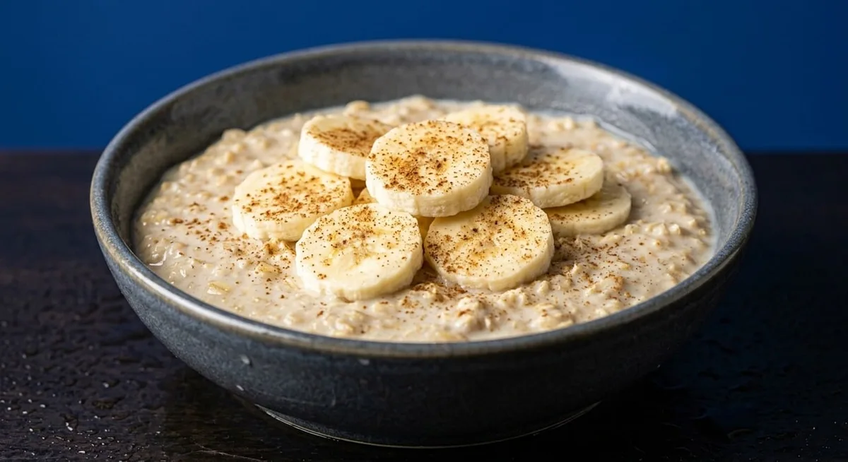 Porridge d'avoine à la purée de citrouille garni de dattes et de graines